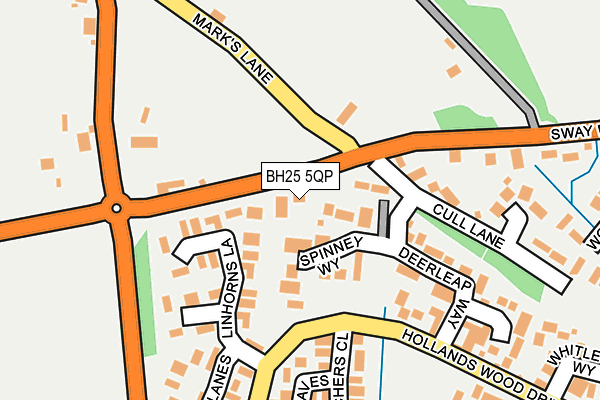 BH25 5QP map - OS OpenMap – Local (Ordnance Survey)