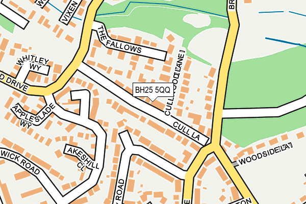 BH25 5QQ map - OS OpenMap – Local (Ordnance Survey)