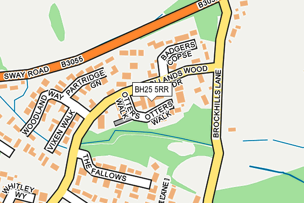 BH25 5RR map - OS OpenMap – Local (Ordnance Survey)