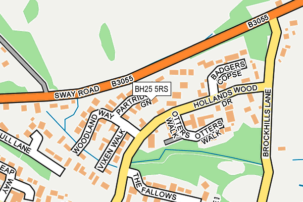 BH25 5RS map - OS OpenMap – Local (Ordnance Survey)