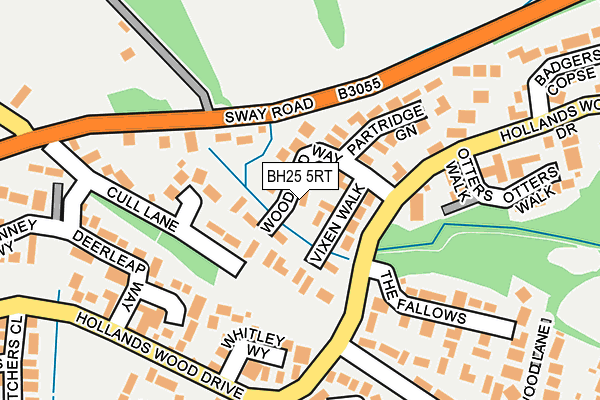 BH25 5RT map - OS OpenMap – Local (Ordnance Survey)