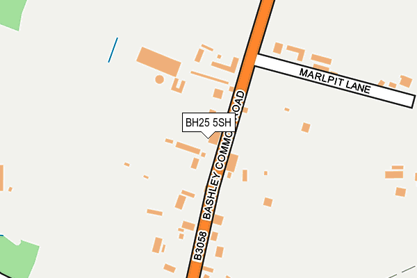 BH25 5SH map - OS OpenMap – Local (Ordnance Survey)