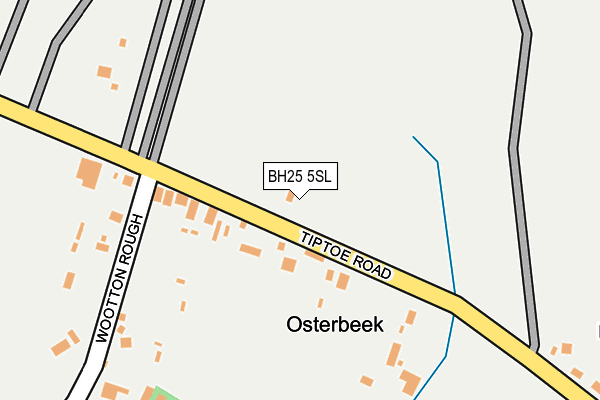 BH25 5SL map - OS OpenMap – Local (Ordnance Survey)