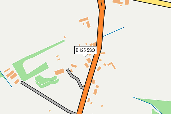 BH25 5SQ map - OS OpenMap – Local (Ordnance Survey)