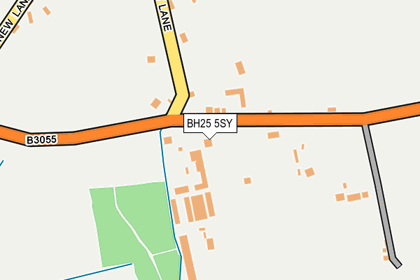 BH25 5SY map - OS OpenMap – Local (Ordnance Survey)
