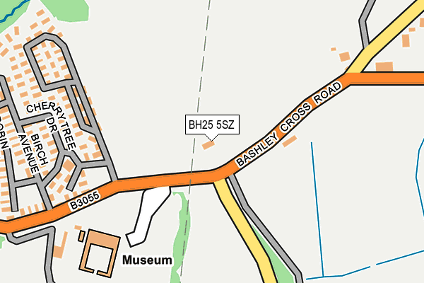 BH25 5SZ map - OS OpenMap – Local (Ordnance Survey)