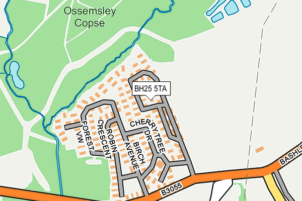 BH25 5TA map - OS OpenMap – Local (Ordnance Survey)