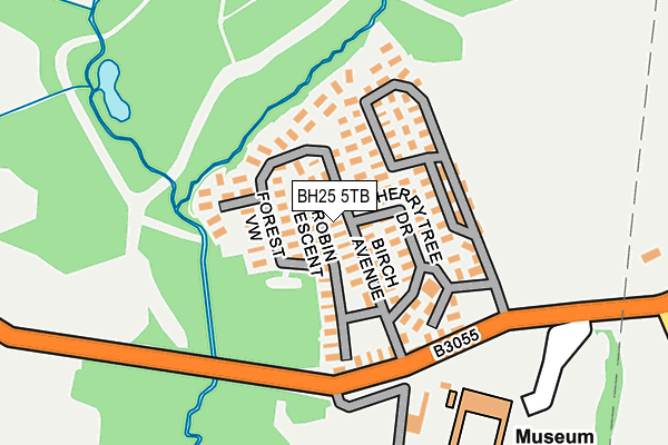 BH25 5TB map - OS OpenMap – Local (Ordnance Survey)