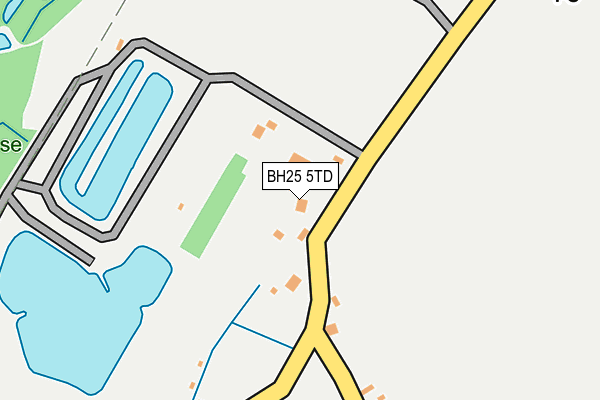 BH25 5TD map - OS OpenMap – Local (Ordnance Survey)