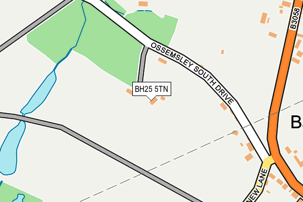 BH25 5TN map - OS OpenMap – Local (Ordnance Survey)