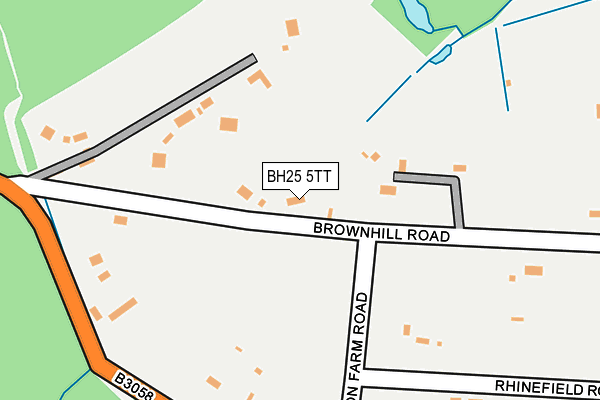 BH25 5TT map - OS OpenMap – Local (Ordnance Survey)