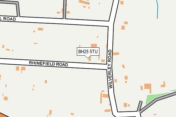 BH25 5TU map - OS OpenMap – Local (Ordnance Survey)