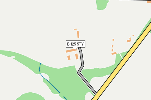 BH25 5TY map - OS OpenMap – Local (Ordnance Survey)