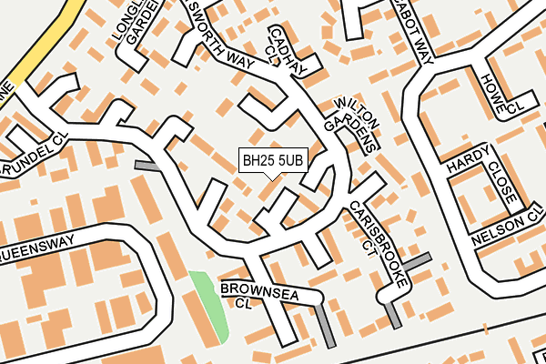 BH25 5UB map - OS OpenMap – Local (Ordnance Survey)