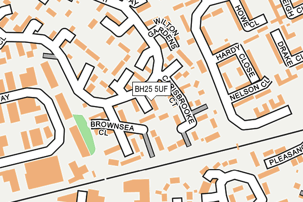 BH25 5UF map - OS OpenMap – Local (Ordnance Survey)