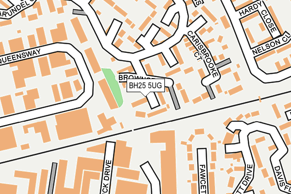 BH25 5UG map - OS OpenMap – Local (Ordnance Survey)