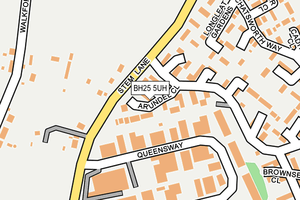 BH25 5UH map - OS OpenMap – Local (Ordnance Survey)