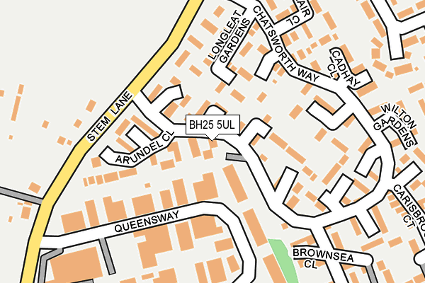 BH25 5UL map - OS OpenMap – Local (Ordnance Survey)