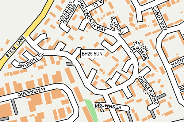 BH25 5UN map - OS OpenMap – Local (Ordnance Survey)