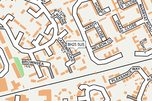 BH25 5US map - OS OpenMap – Local (Ordnance Survey)