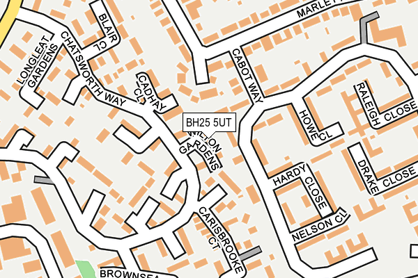 BH25 5UT map - OS OpenMap – Local (Ordnance Survey)