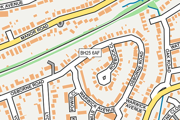 BH25 6AF map - OS OpenMap – Local (Ordnance Survey)