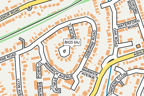 BH25 6AJ map - OS OpenMap – Local (Ordnance Survey)