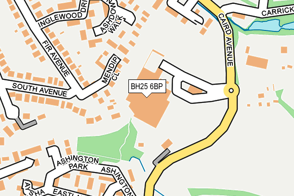 BH25 6BP map - OS OpenMap – Local (Ordnance Survey)