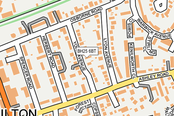 BH25 6BT map - OS OpenMap – Local (Ordnance Survey)