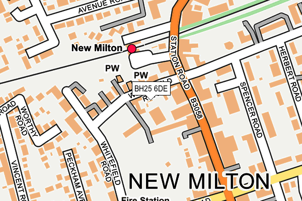 Map of LITTLE ACORNS NURSERY (NEW MILTON) LIMITED at local scale