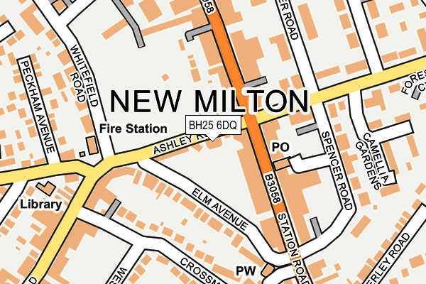 Map of POLASH DINING (NEW MILTON) LTD at local scale