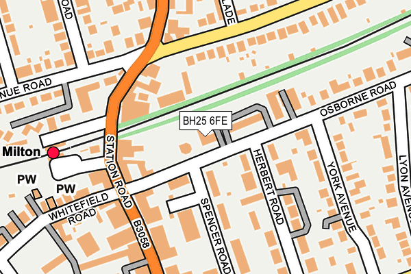 BH25 6FE map - OS OpenMap – Local (Ordnance Survey)