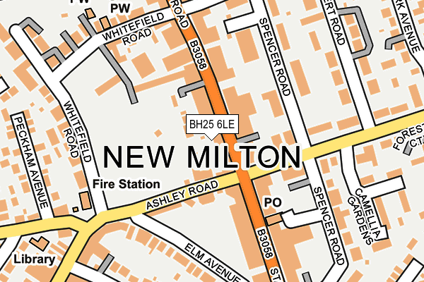 BH25 6LE map - OS OpenMap – Local (Ordnance Survey)