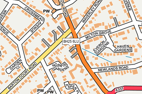 BH25 6LU map - OS OpenMap – Local (Ordnance Survey)