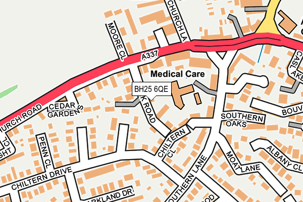 BH25 6QE map - OS OpenMap – Local (Ordnance Survey)