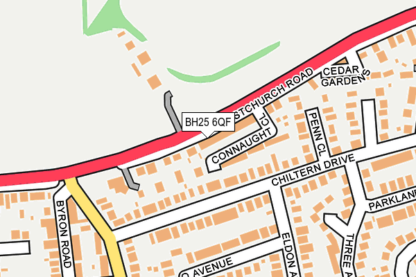 BH25 6QF map - OS OpenMap – Local (Ordnance Survey)