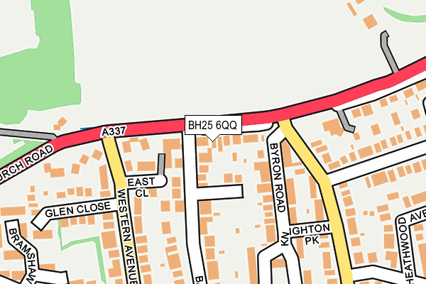 BH25 6QQ map - OS OpenMap – Local (Ordnance Survey)