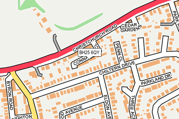 BH25 6QY map - OS OpenMap – Local (Ordnance Survey)