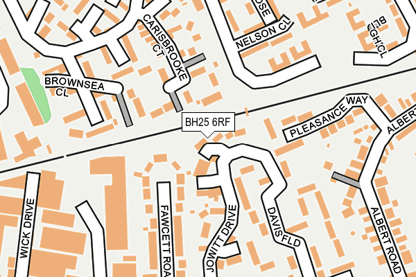 BH25 6RF map - OS OpenMap – Local (Ordnance Survey)