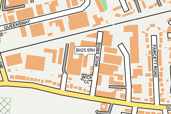 BH25 6RH map - OS OpenMap – Local (Ordnance Survey)