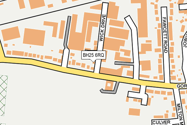 BH25 6RQ map - OS OpenMap – Local (Ordnance Survey)