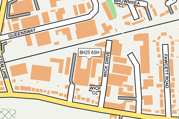 BH25 6SH map - OS OpenMap – Local (Ordnance Survey)