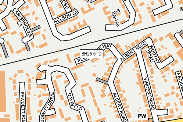 BH25 6TD map - OS OpenMap – Local (Ordnance Survey)