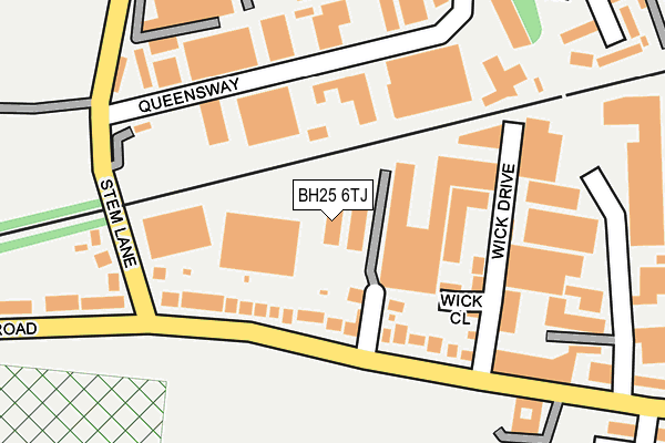 BH25 6TJ map - OS OpenMap – Local (Ordnance Survey)