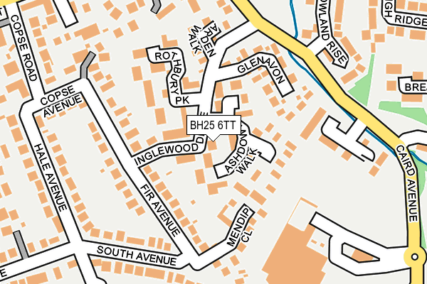 BH25 6TT map - OS OpenMap – Local (Ordnance Survey)