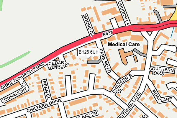BH25 6UH map - OS OpenMap – Local (Ordnance Survey)