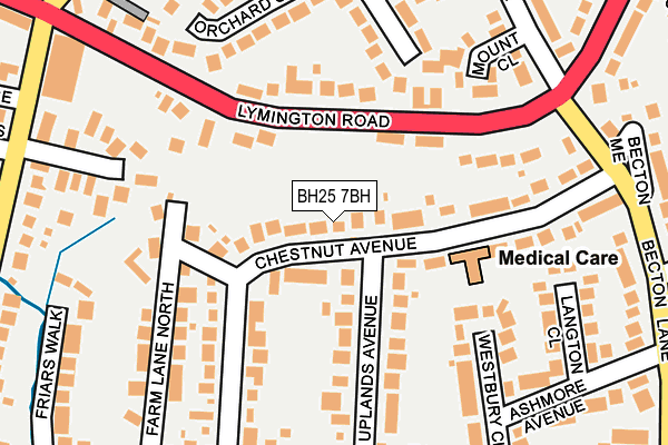 BH25 7BH map - OS OpenMap – Local (Ordnance Survey)