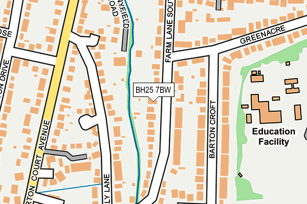 BH25 7BW map - OS OpenMap – Local (Ordnance Survey)