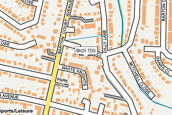 BH25 7DG map - OS OpenMap – Local (Ordnance Survey)