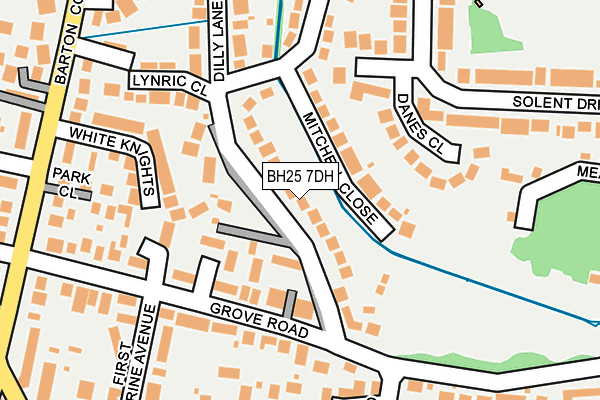 BH25 7DH map - OS OpenMap – Local (Ordnance Survey)